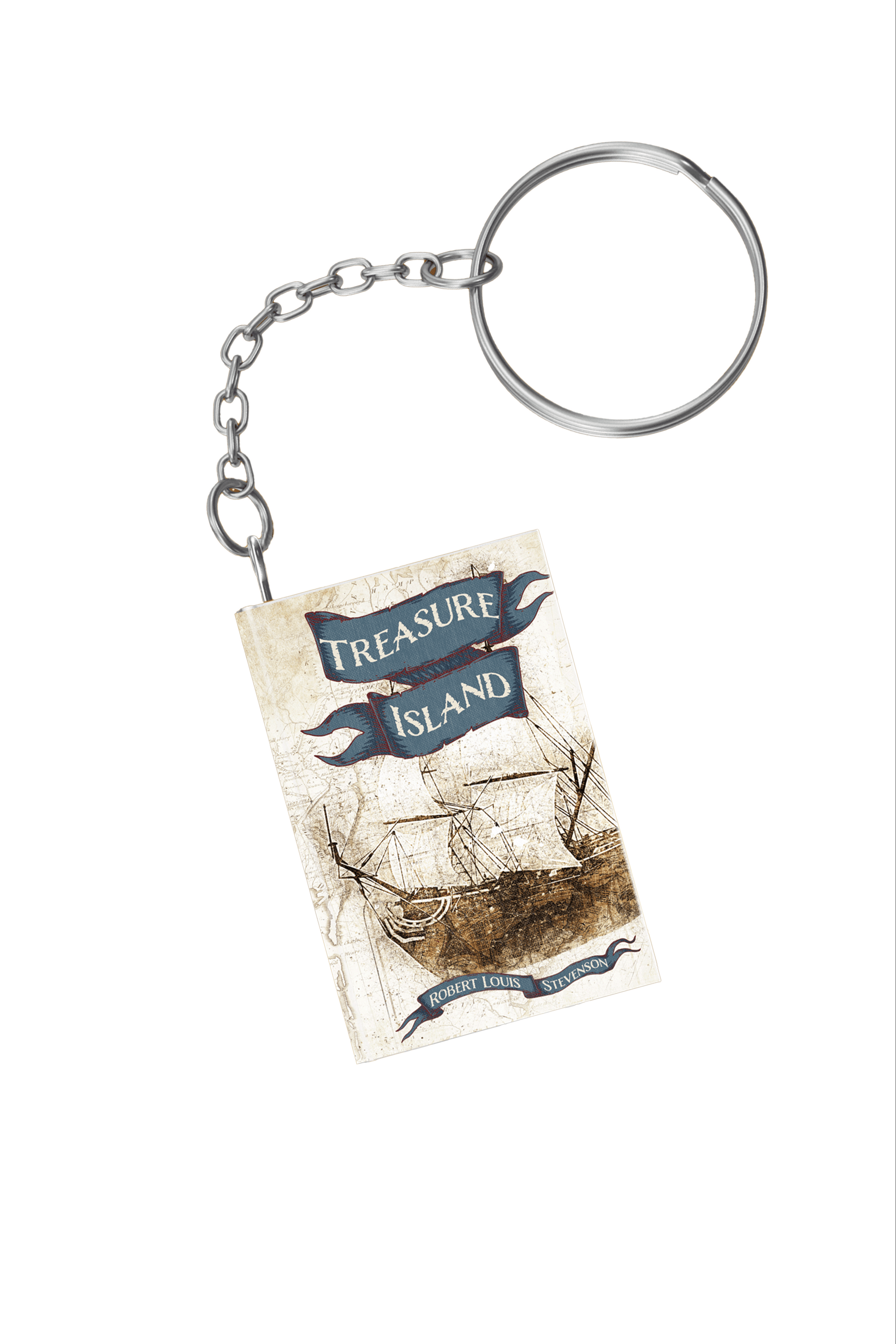 Treasure Island - Robert Louis Stevenson Book Keychain